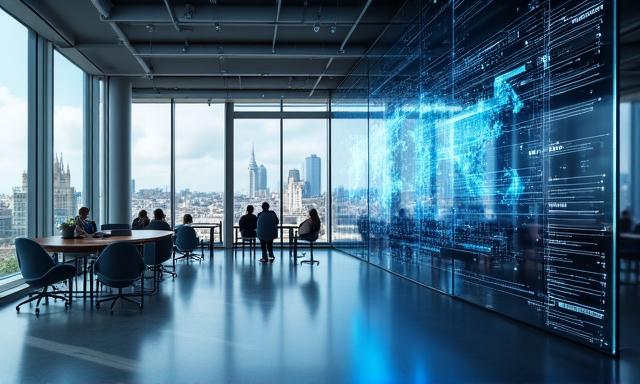 Modern professional office environment in London